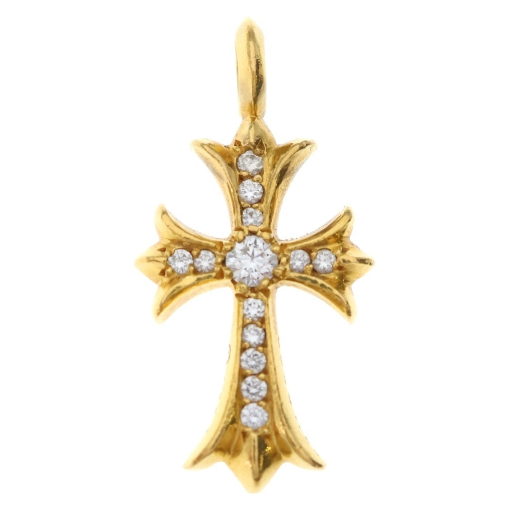 CHROME HEARTS(クロムハーツ) 22K TNY CRSF P/DIA タイニーファットクロス PAVEダイヤ ペンダントトップ ゴールドBCA033