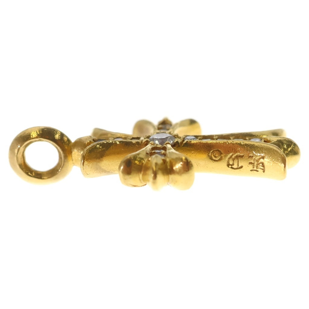 CHROME HEARTS(クロムハーツ) 22K TNY CRSF P/DIA タイニーファットクロス PAVEダイヤ ペンダントトップ ゴールドBCA033