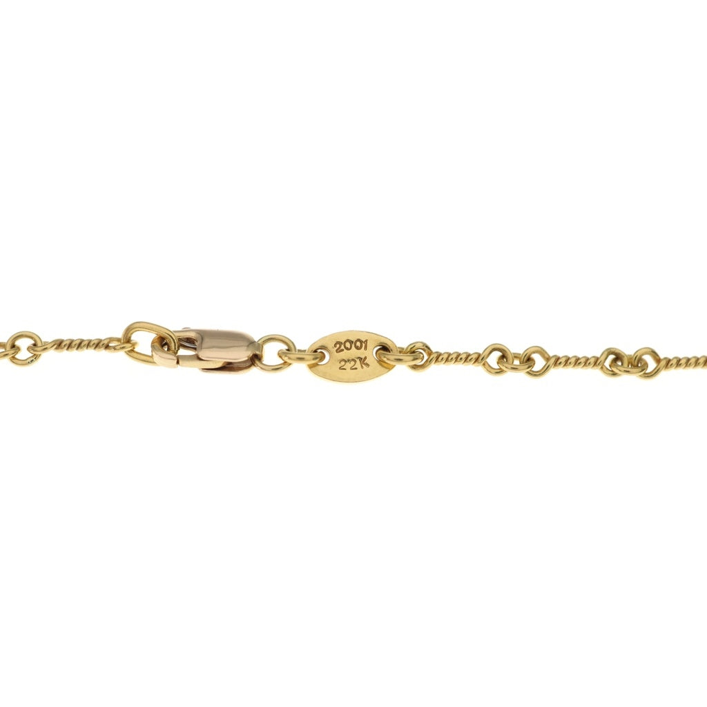 CHROME HEARTS(クロムハーツ) 22K NECKCHAIN T18 ツイストチェーンネックレス ゴールドBCA014