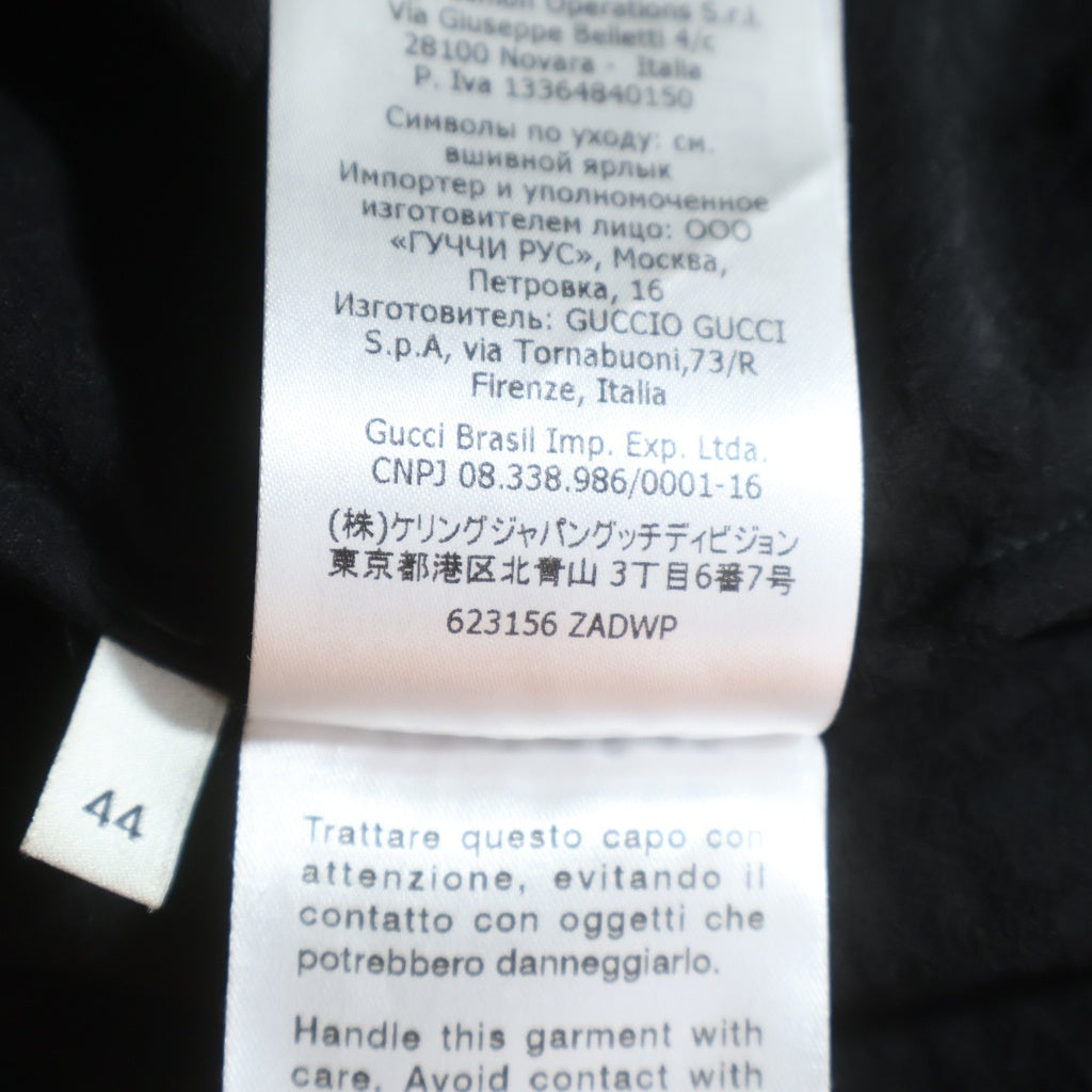 GUCCI(グッチ) GG Printed Silk Shirt 623156 ZADWP GGプリント シルク半袖シャツ ブラック