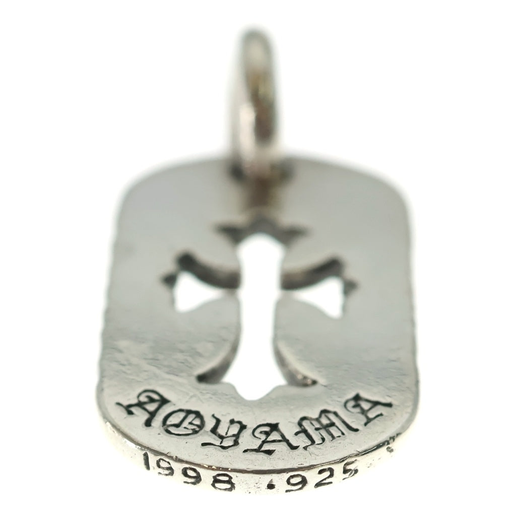 CHROME HEARTS(クロムハーツ) Aoyama LTD D TAG SML CO CRS 青山限定カットアウトクロスドッグタグ スモール ペンダントトップ シルバー