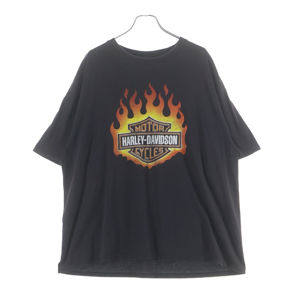 HARLEY DAVIDSON(ハーレーダビッドソン) 00S FLAME LOGO TEE フレイム ロゴ Tシャツ ブラック