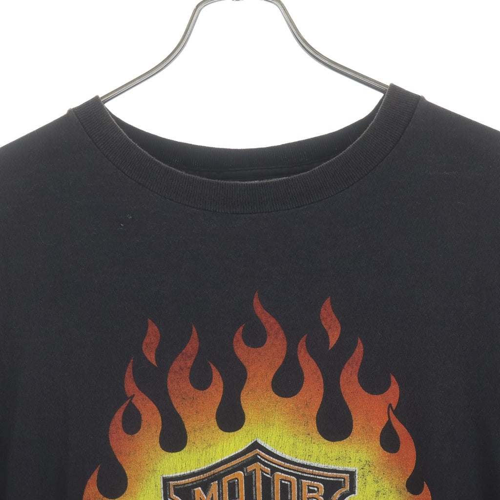 HARLEY DAVIDSON(ハーレーダビッドソン) 00S FLAME LOGO TEE フレイム ロゴ Tシャツ ブラック