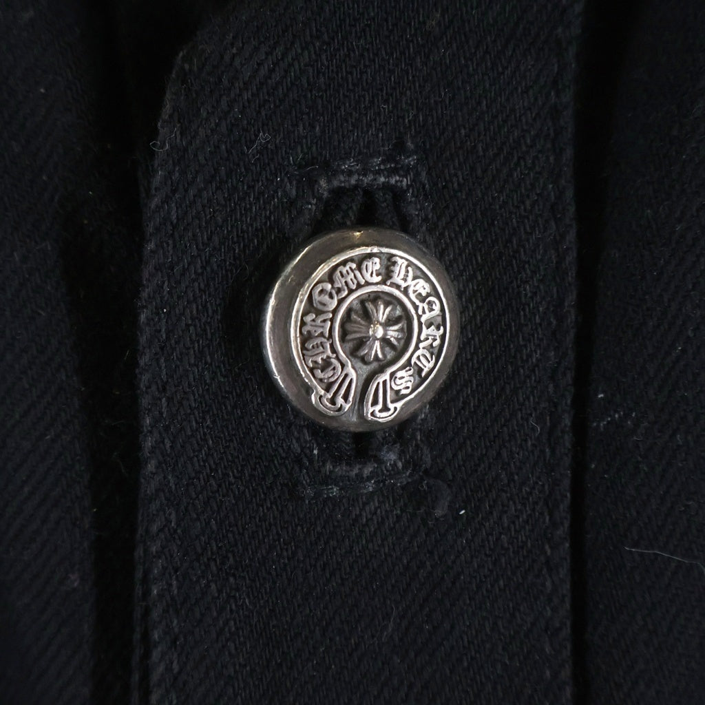 CHROME HEARTS(クロムハーツ) OLD CROSS PATCH FLARE DENIM JKT オールド クロスパッチ フレアニー デニムジャケット ブラック