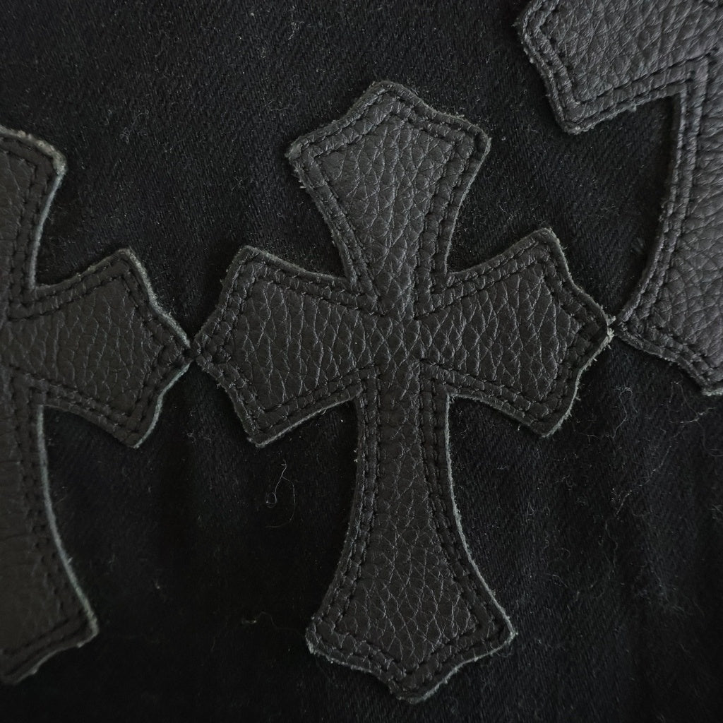 CHROME HEARTS(クロムハーツ) OLD CROSS PATCH FLARE DENIM JKT オールド クロスパッチ フレアニー デニムジャケット ブラック