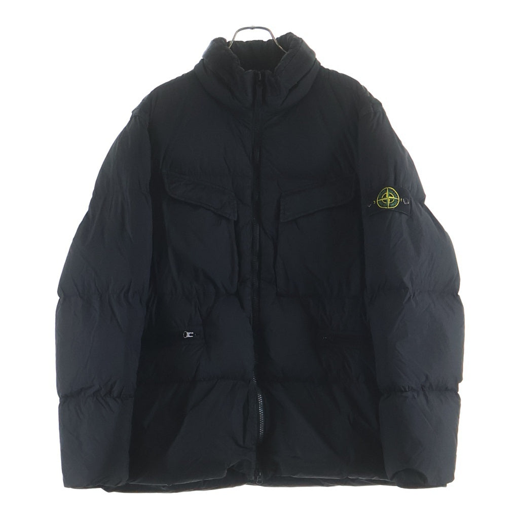 STONE ISLAND(ストーンアイランド) 22AW GARMENT DYED DOWN JACKET 771540123 ロゴパッチダウンジャケット ブラック