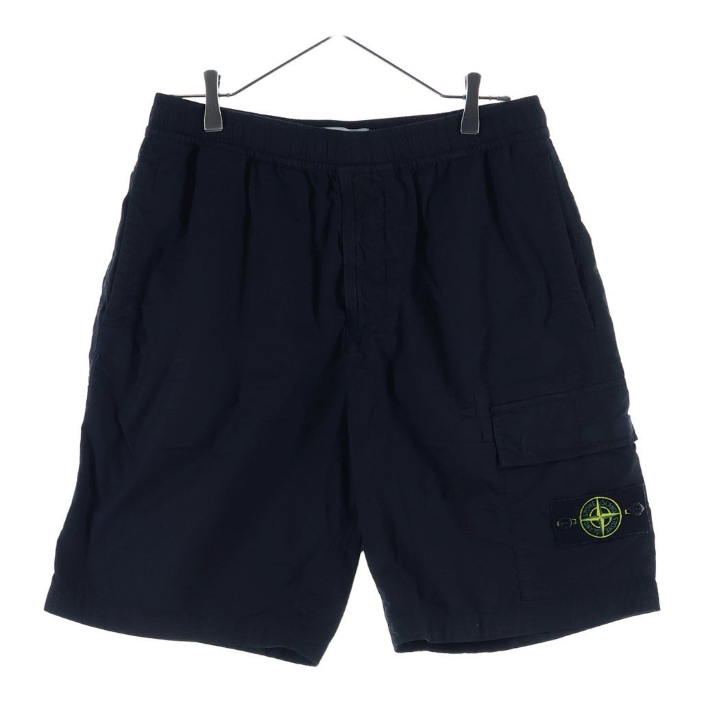 STONE ISLAND(ストーンアイランド) 24SS COMPASS CARGO SHORTS 8015L1803 ロゴパッチバミューダショーツ カーゴハーフパンツ ブラック