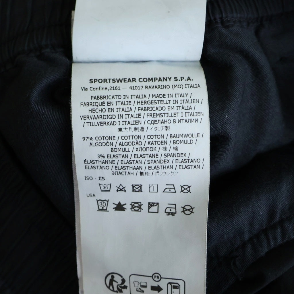 STONE ISLAND(ストーンアイランド) 24SS COMPASS CARGO SHORTS 8015L1803 ロゴパッチバミューダショーツ カーゴハーフパンツ ブラック