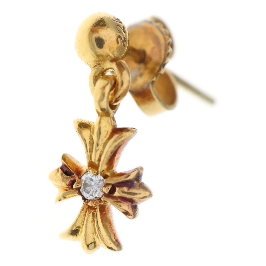 CHROME HEARTS(クロムハーツ) 22K TNY E CH PLS 1DIA タイニーE CHプラス ドロップピアス 1ダイヤ ゴールド BCA024
