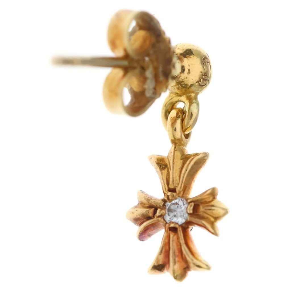 CHROME HEARTS(クロムハーツ) 22K TNY E CH PLS 1DIA タイニーE CHプラス ドロップピアス 1ダイヤ ゴールド BCA024