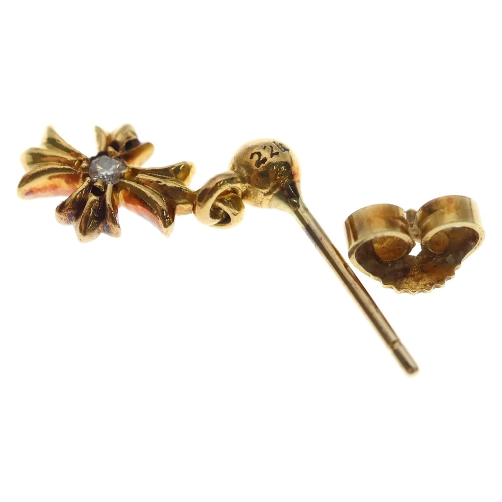 CHROME HEARTS(クロムハーツ) 22K TNY E CH PLS 1DIA タイニーE CHプラス ドロップピアス 1ダイヤ ゴールド BCA024