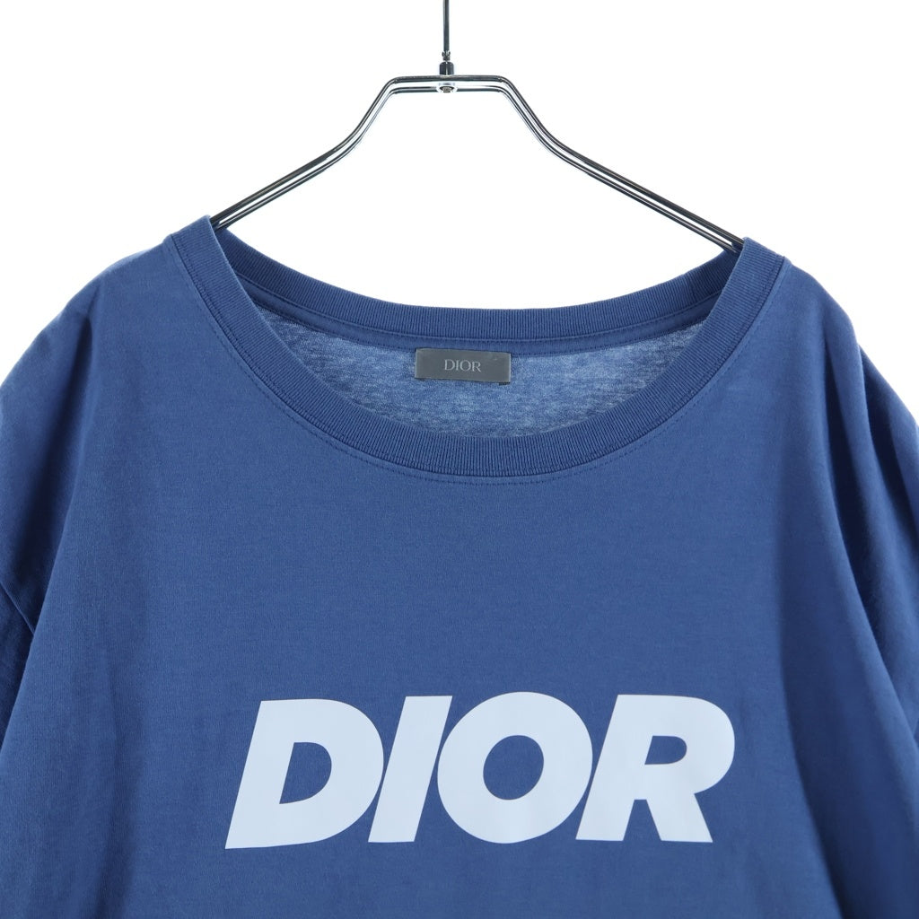 DIOR(ディオール) 24AW Logo Printed T-Shirt 483J696D0847 ロゴプリント半袖Tシャツ ブルー