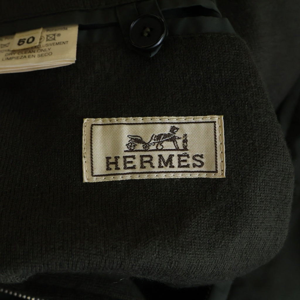HERMES(エルメス) NYLON HOODED JACKET ナイロンフーデッドジャケット カーキ