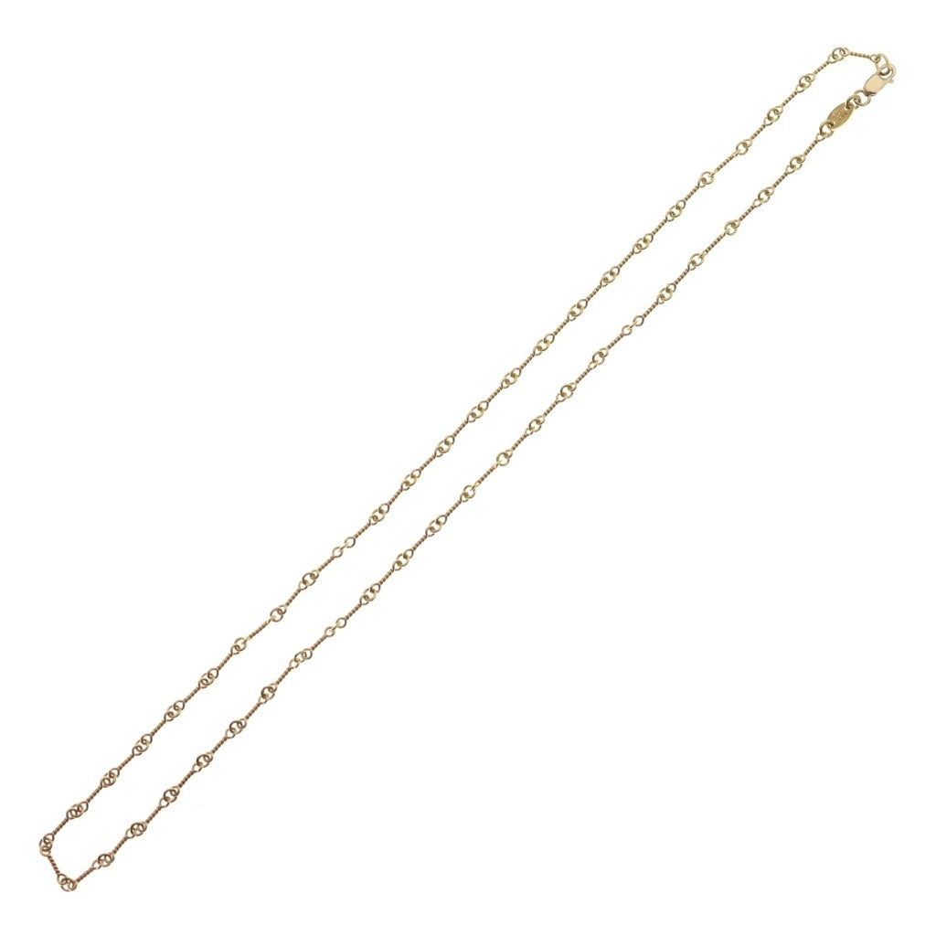 CHROME HEARTS(クロムハーツ) 22K NECKCHAIN T18 ツイストチェーンネックレス 18inch ゴールドBCA014