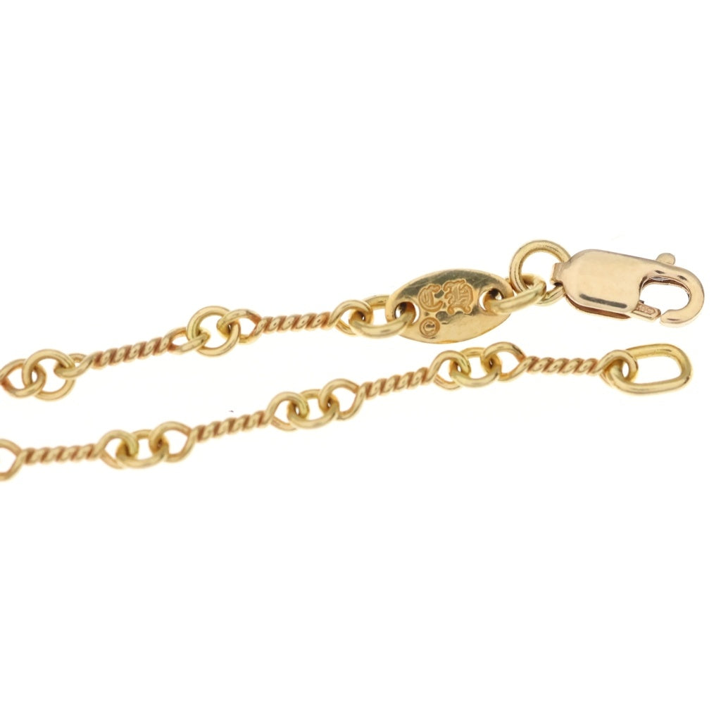 CHROME HEARTS(クロムハーツ) 22K NECKCHAIN T18 ツイストチェーンネックレス 18inch ゴールドBCA014