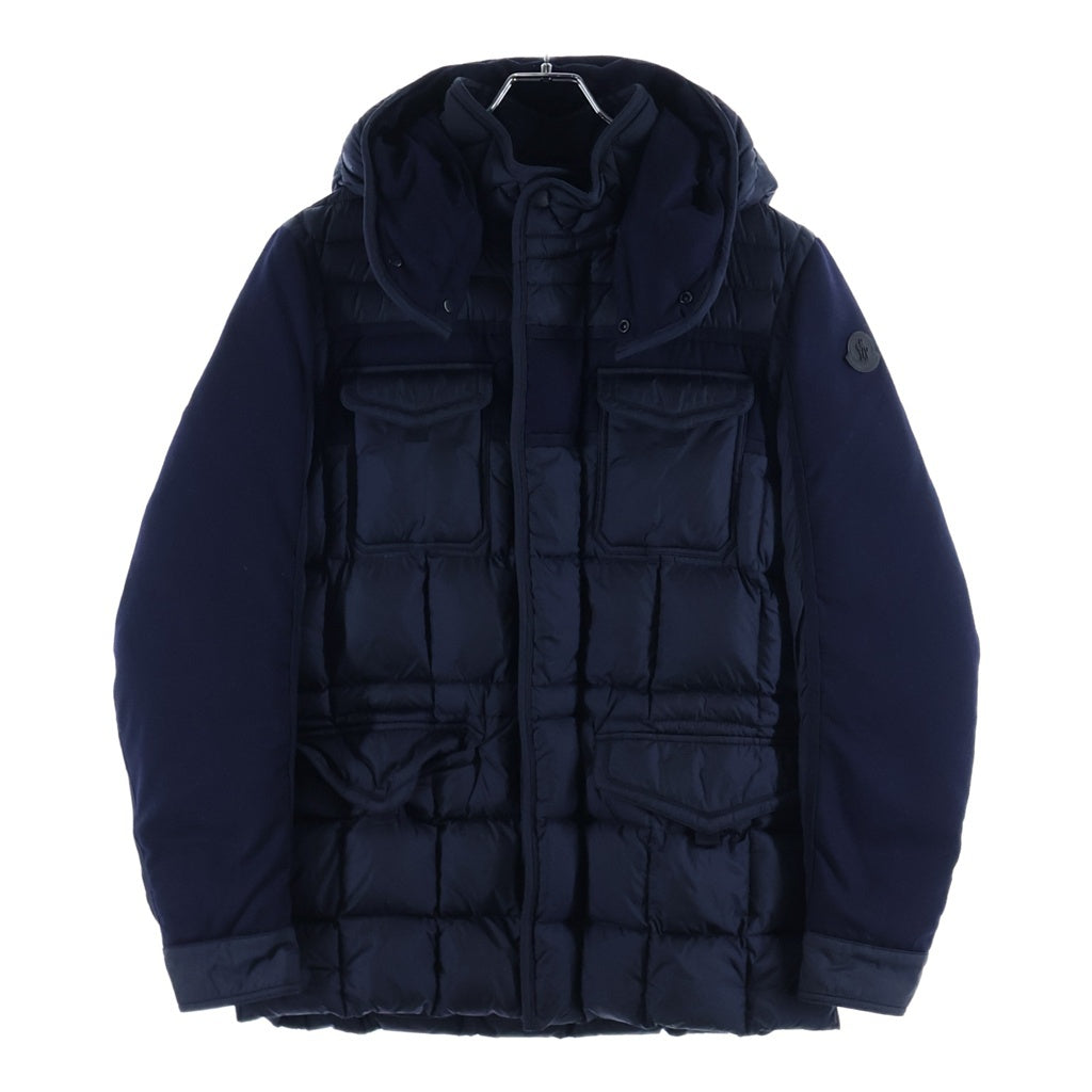 MONCLER(モンクレール) JACOB GIUBBOTTO D20914139585 53227 ロゴワッペン 切り替えダウンジャケット ネイビー