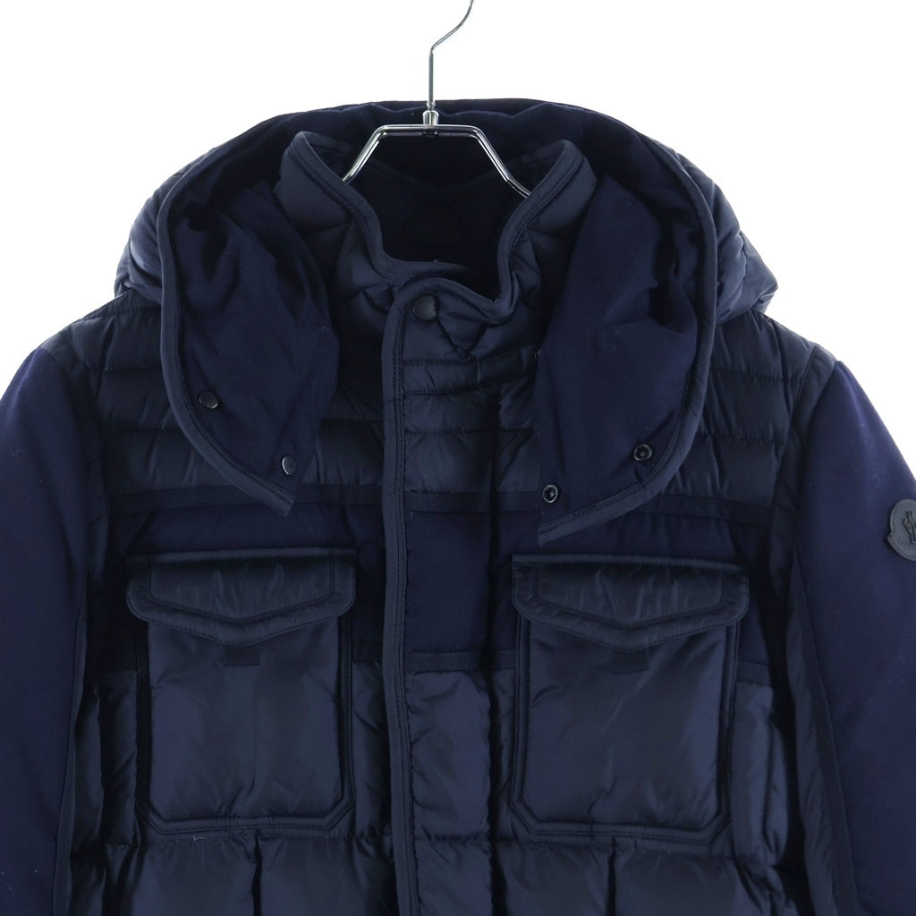 MONCLER(モンクレール) JACOB GIUBBOTTO D20914139585 53227 ロゴワッペン 切り替えダウンジャケット ネイビー