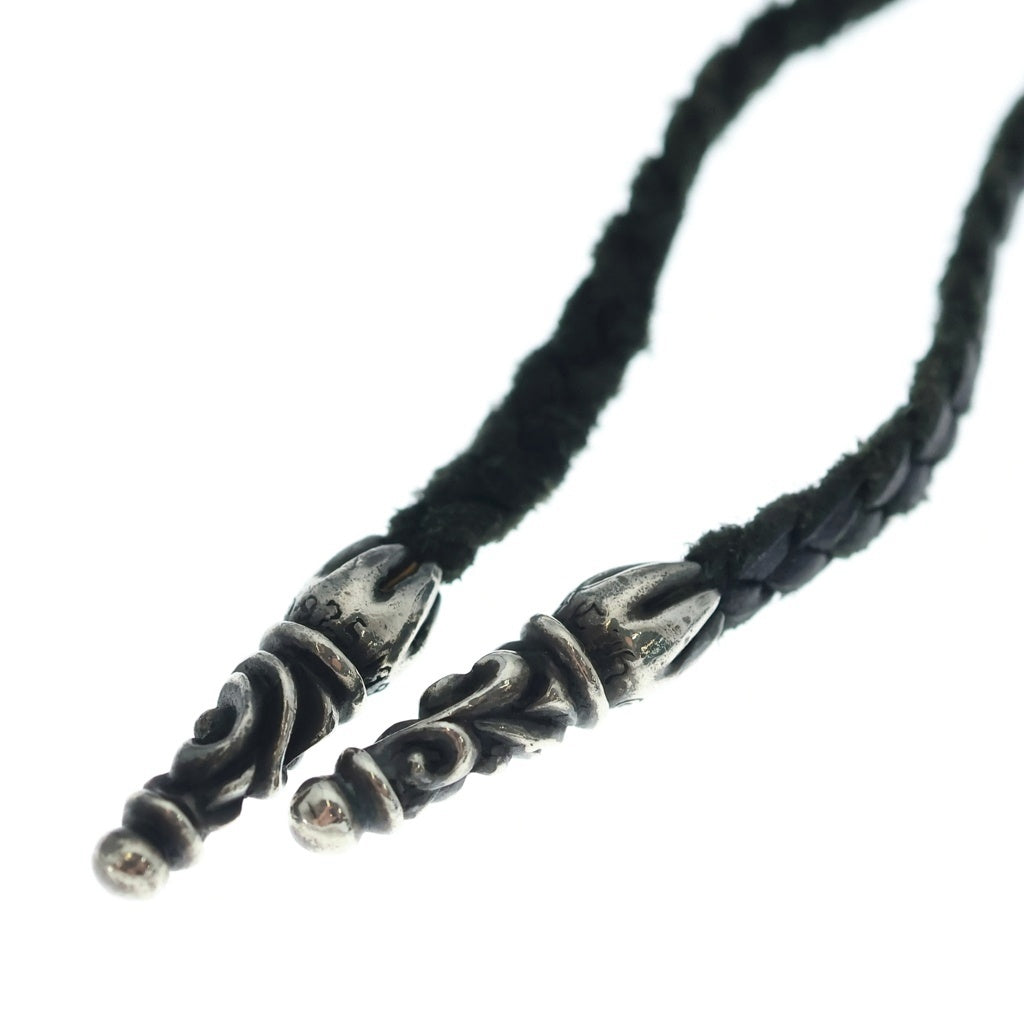 CHROME HEARTS(クロムハーツ) DBL CH PRS ダブル CHプラス ペンダントトップWレザーブレイド シルバー