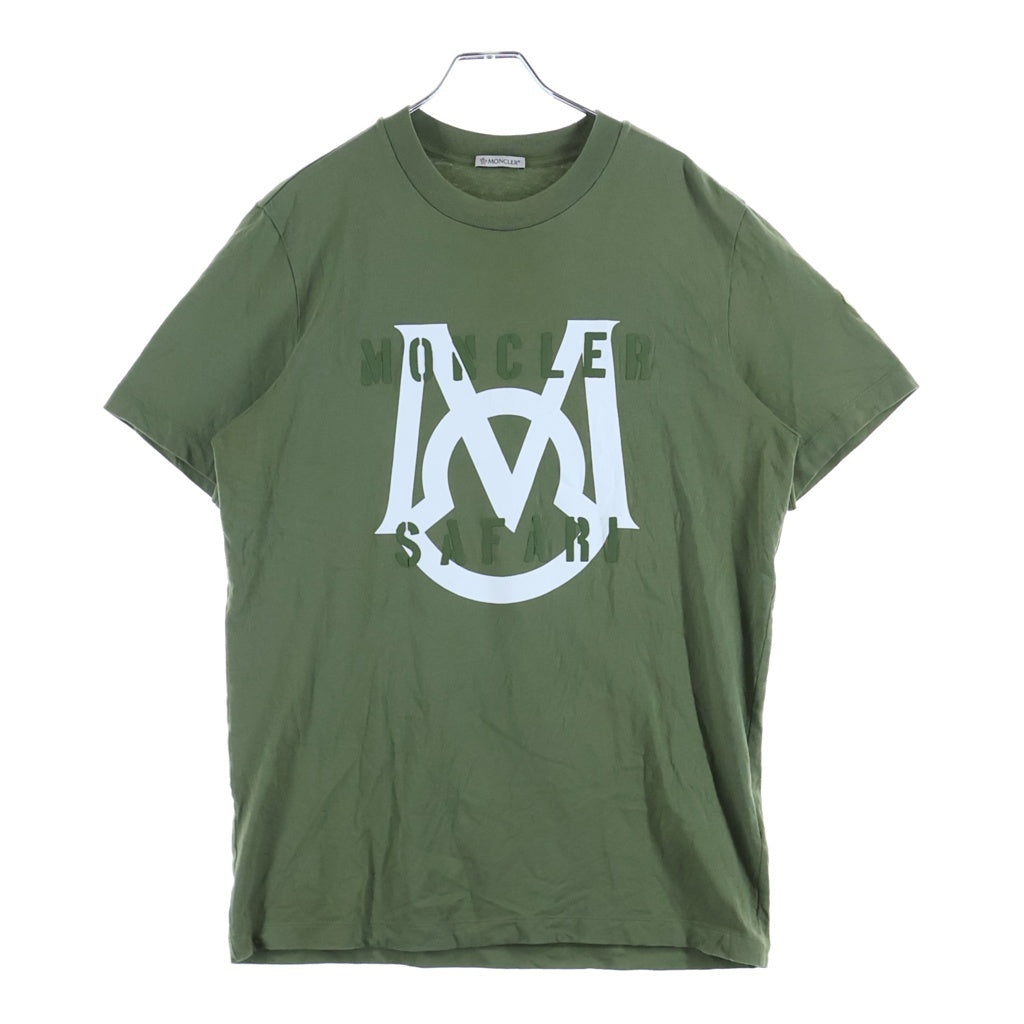 MONCLER(モンクレール) 22AW SAFARI SS TEE サファリ フロントロゴプリント Tシャツ カーキ I10918C00051