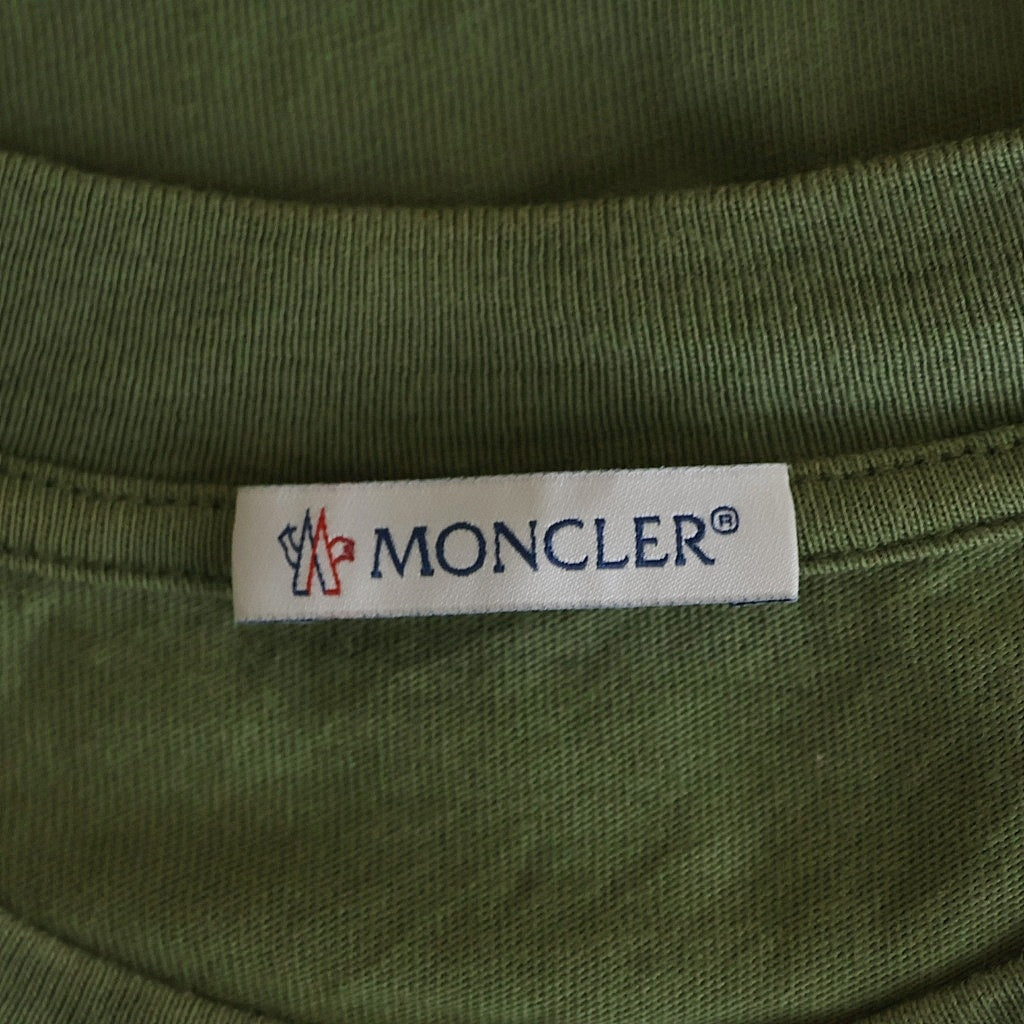 MONCLER(モンクレール) 22AW SAFARI SS TEE サファリ フロントロゴプリント Tシャツ カーキ I10918C00051