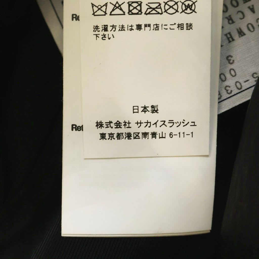 Sacai(サカイ) 25AW Leather Jacket 25-03879M-13 ムートンファーベストドッキングレザージャケット ブラック