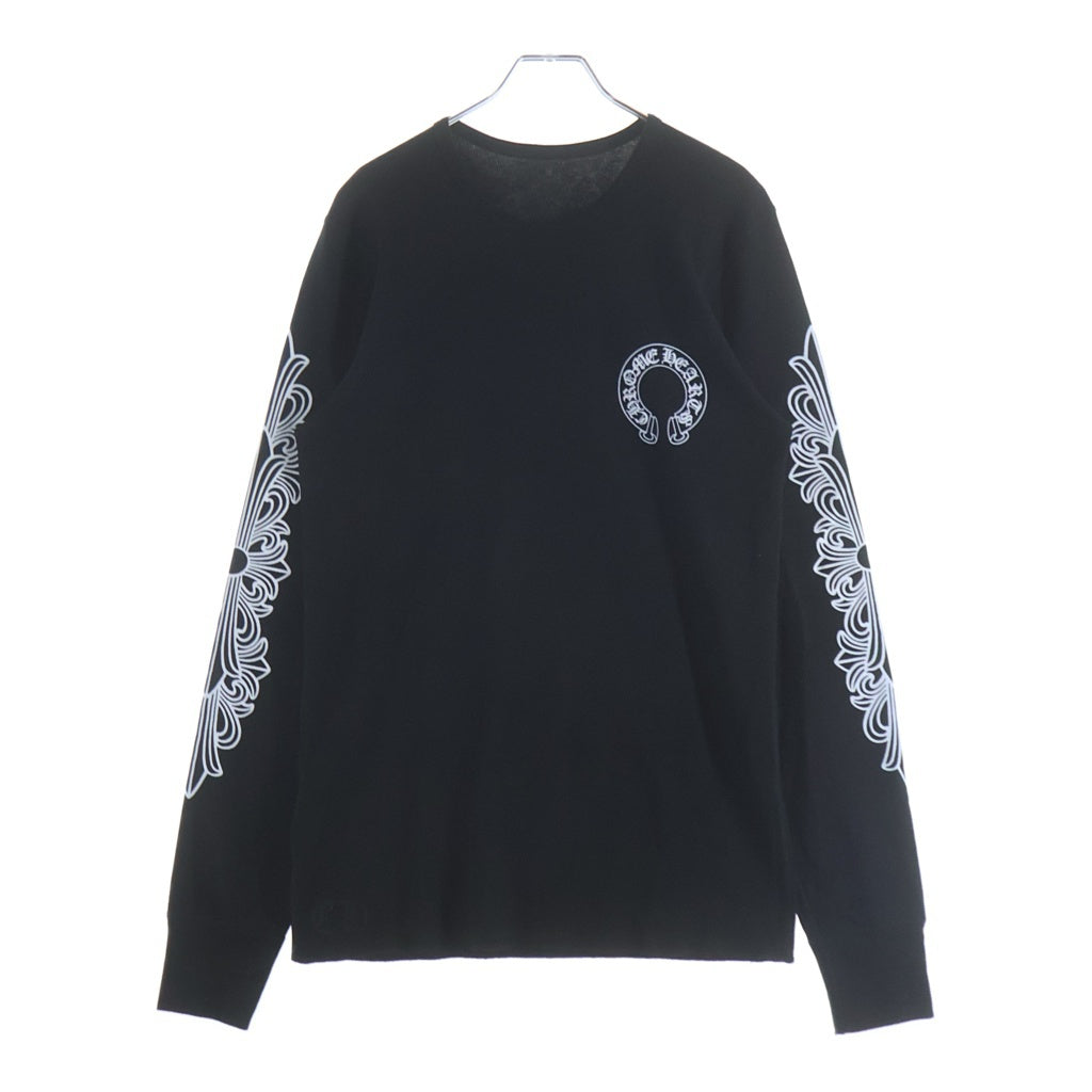 CHROME HEARTS(クロムハーツ) Horseshoe Thermal L/S Tee ホースシュー サーマル長袖Tシャツ ブラック