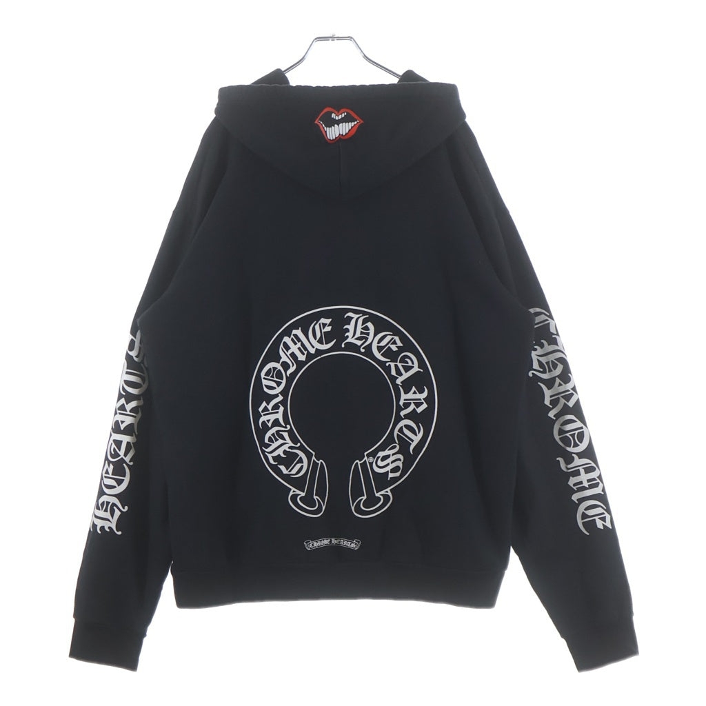 CHROME HEARTS(クロムハーツ) ×MATTY BOY Chomper Horseshoe Hoodie ×マッティボーイ チョンパー ホースシューフーディ プルオーバースウェットパーカー ブラック