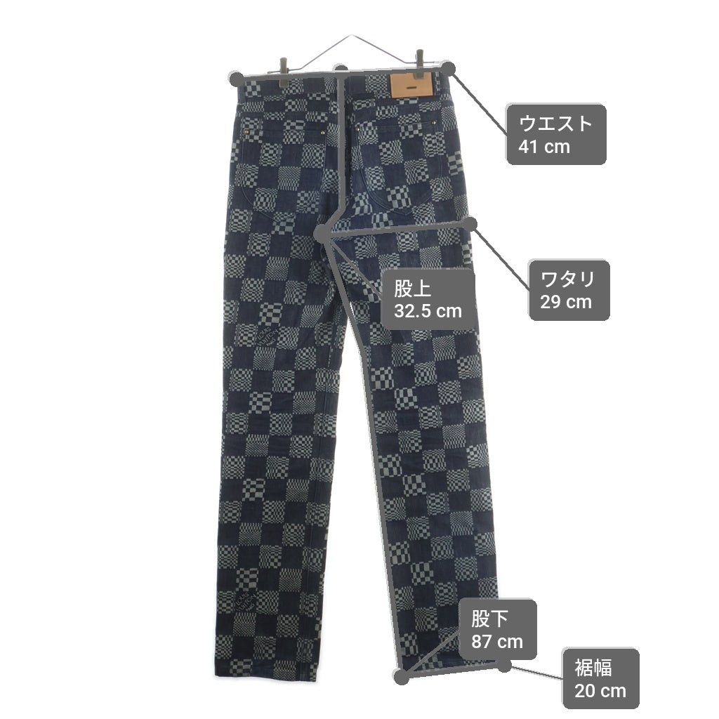 LOUIS VUITTON(ルイヴィトン) ディストーテッドダミエデニムパンツ インディゴ RM212Q EW2 HLD50W