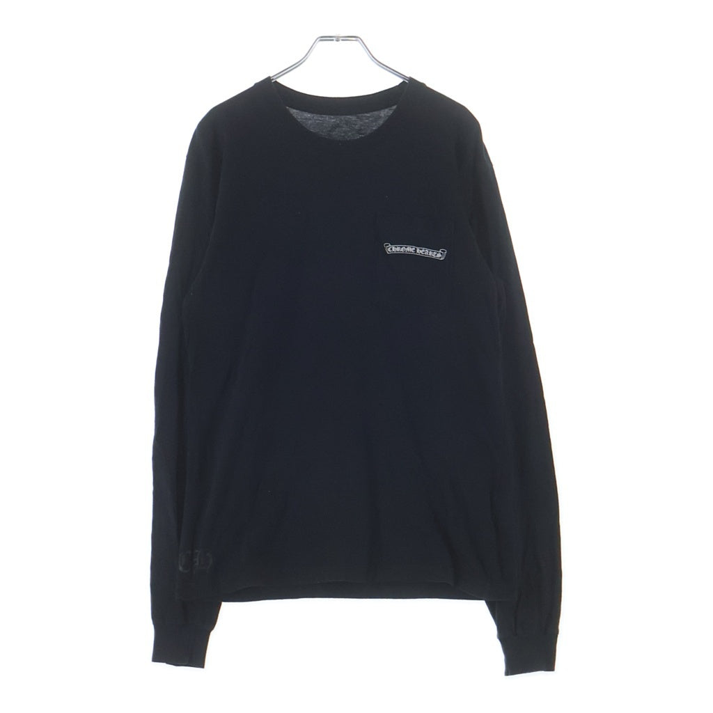 CHROME HEARTS(クロムハーツ) バックアーチロゴプリント長袖カットソー ブラック