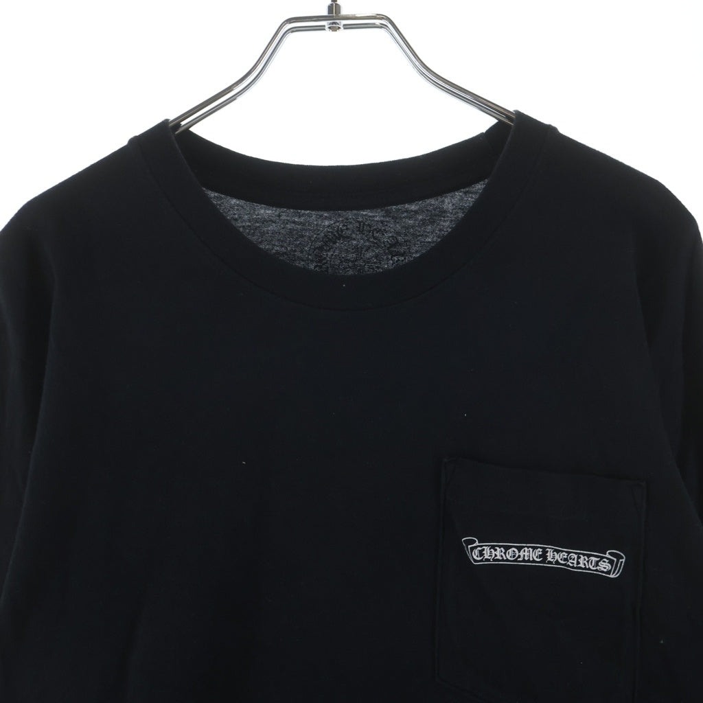 CHROME HEARTS(クロムハーツ) バックアーチロゴプリント長袖カットソー ブラック