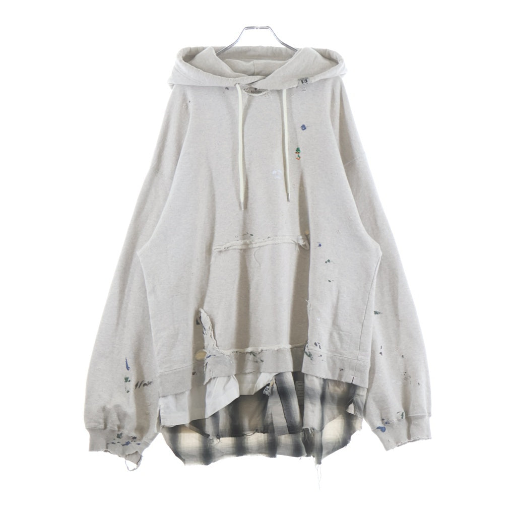 MAISON MIHARAYASUHIRO(メゾンミハラヤスヒロ) TRIPLE LAYERED HOODIE トリプルレイヤードプルオーバーパーカー グレー A13HD571