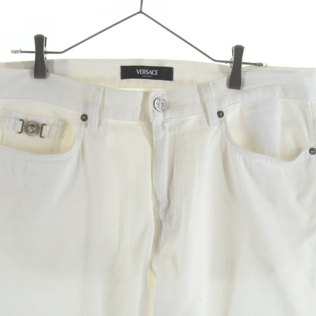VERSACE(ヴェルサーチ) Regular Fit Denim デニムパンツ ホワイト
