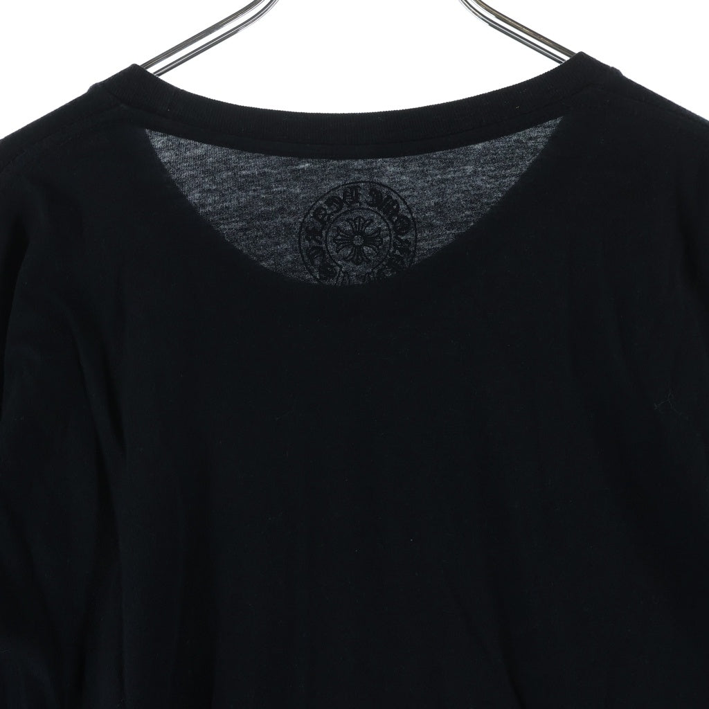 CHROME HEARTS(クロムハーツ) Neck Logo L/S Tee ネックロゴプリント長袖Tシャツ ブラック/ブラウン