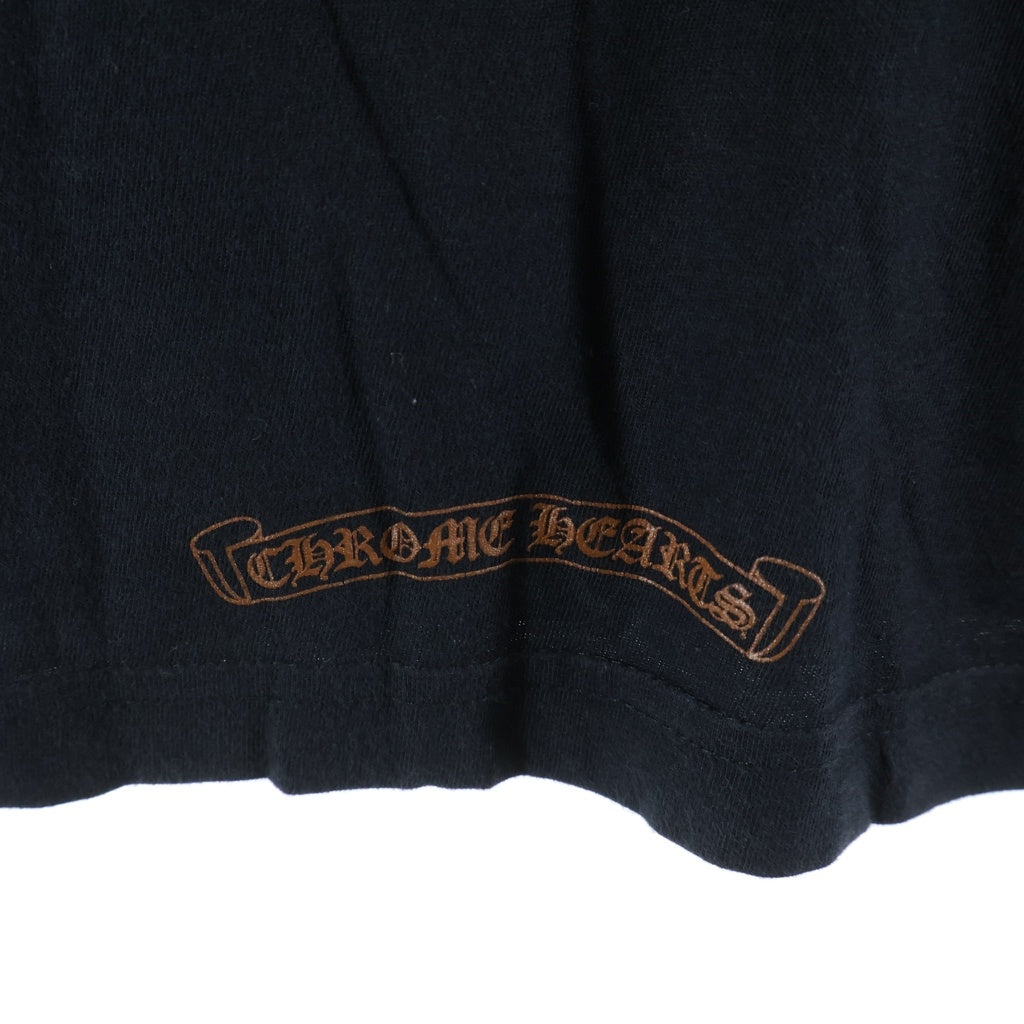 CHROME HEARTS(クロムハーツ) Neck Logo L/S Tee ネックロゴプリント長袖Tシャツ ブラック/ブラウン