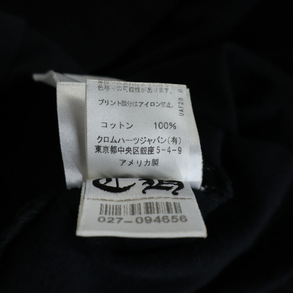 CHROME HEARTS(クロムハーツ) Neck Logo L/S Tee ネックロゴプリント長袖Tシャツ ブラック/ブラウン