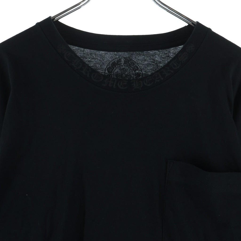 CHROME HEARTS(クロムハーツ) Neck Logo L/S Tee ネックロゴプリント長袖Tシャツ ブラック