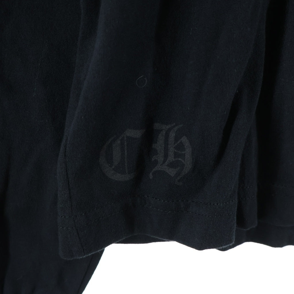 CHROME HEARTS(クロムハーツ) Neck Logo L/S Tee ネックロゴプリント長袖Tシャツ ブラック