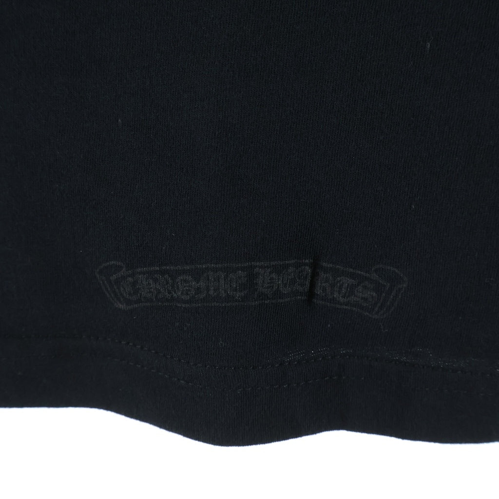 CHROME HEARTS(クロムハーツ) Neck Logo L/S Tee ネックロゴプリント長袖Tシャツ ブラック