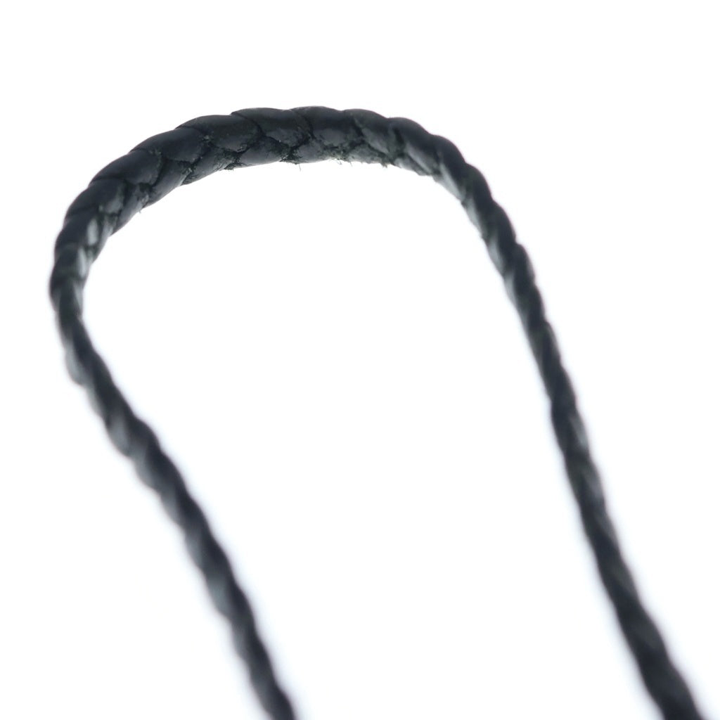 CHROME HEARTS(クロムハーツ) LEATHER BRAID SCROLL ネックレス レザーブレイドネックレス ブラック/シルバー BCA377 レディース