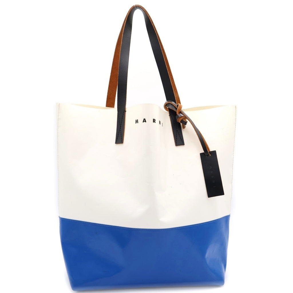 MARNI(マルニ) TRIBECA TOTE トライベッカ トートバッグ ブルー/ホワイト SHMQ0037A0 レディース