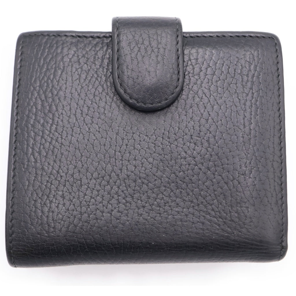 GUCCI(グッチ) インターロッキングG コンパクトウォレット 二つ折り財布 ブラック 615525 レディース