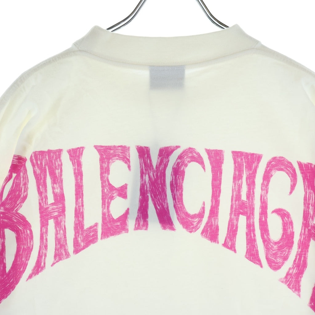 BALENCIAGA(バレンシアガ) バッグプリント 半袖クルーネックTシャツ カットソー ホワイト 764235 TPVU4