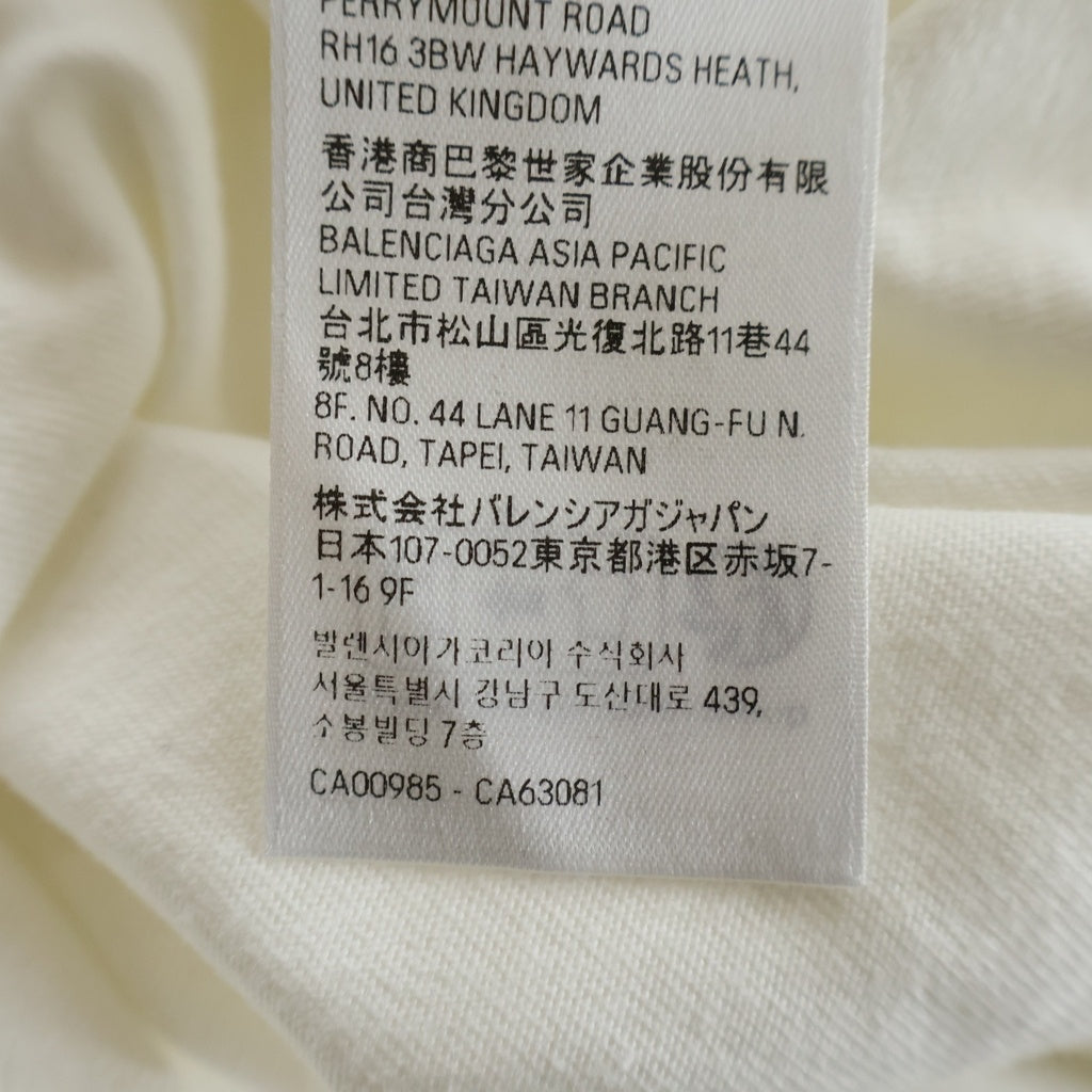 BALENCIAGA(バレンシアガ) バッグプリント 半袖クルーネックTシャツ カットソー ホワイト 764235 TPVU4