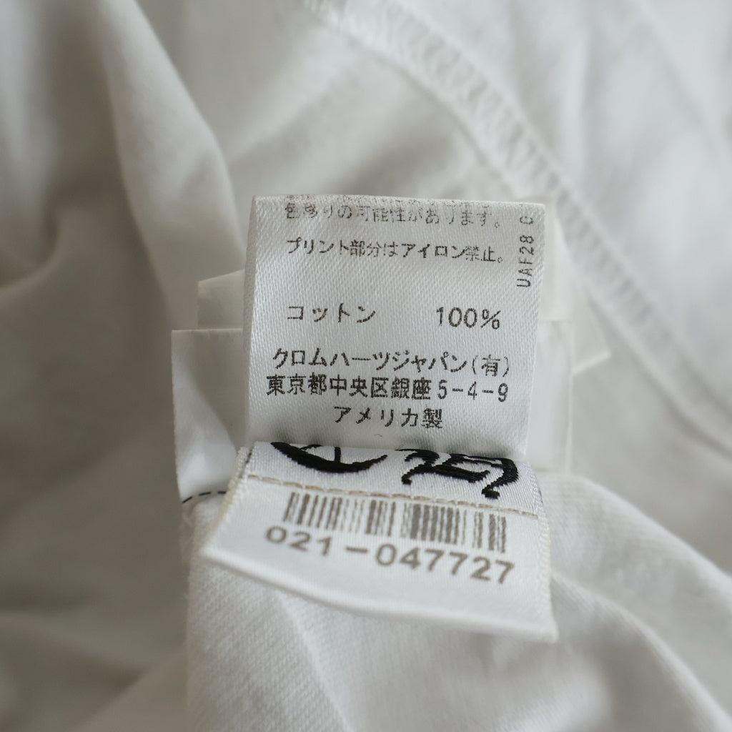 CHROME HEARTS(クロムハーツ) Neck Logo S/S Tee ネックロゴプリント クルーネック 半袖Tシャツ カットソー ホワイト