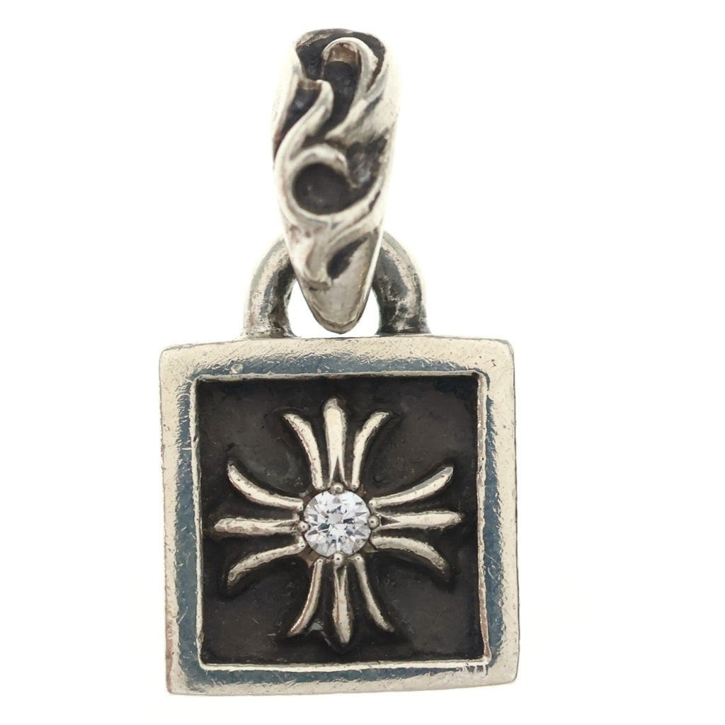 CHROME HEARTS(クロムハーツ) FRAMED CH PLUS 1DIA フレームドCHプラス 1ダイヤ チャーム ペンダントトップ シルバー