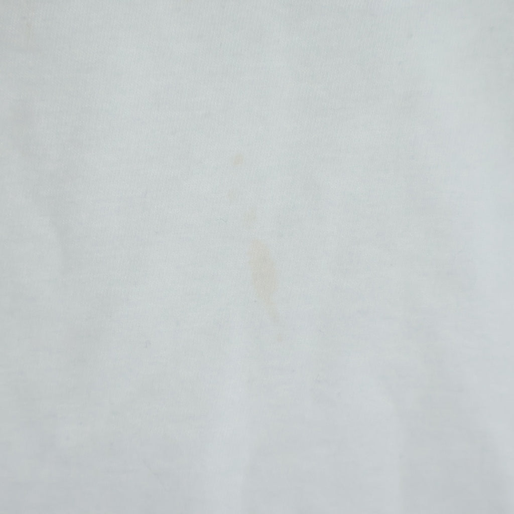CHROME HEARTS(クロムハーツ) Neon Pink Stripe Logo ストライプロゴ プリント 長袖Tシャツ カットソー ホワイト/ピンク