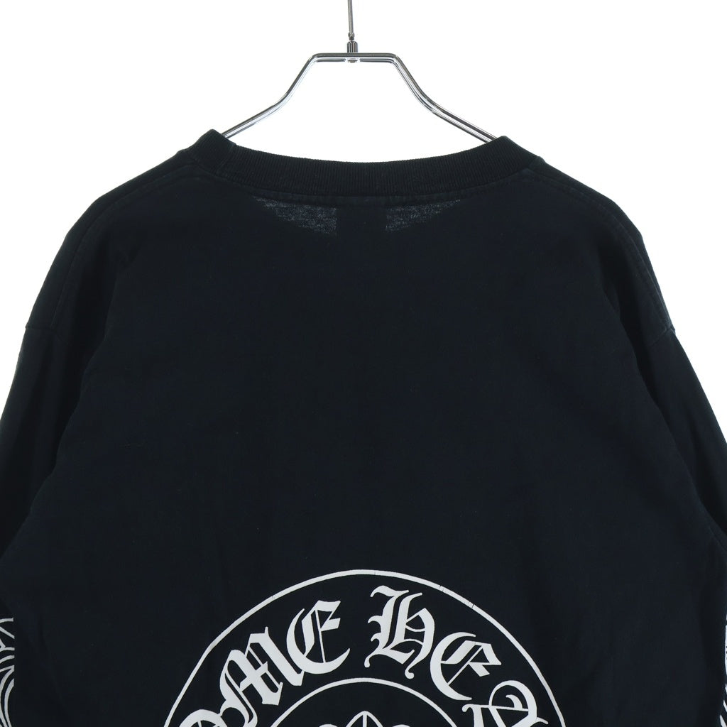 CHROME HEARTS(クロムハーツ) TAIPEI LTD L/S Tee 台北限定 オールド アームフローラル バックホースシュープリント 長袖Tシャツ カットソー ブラック