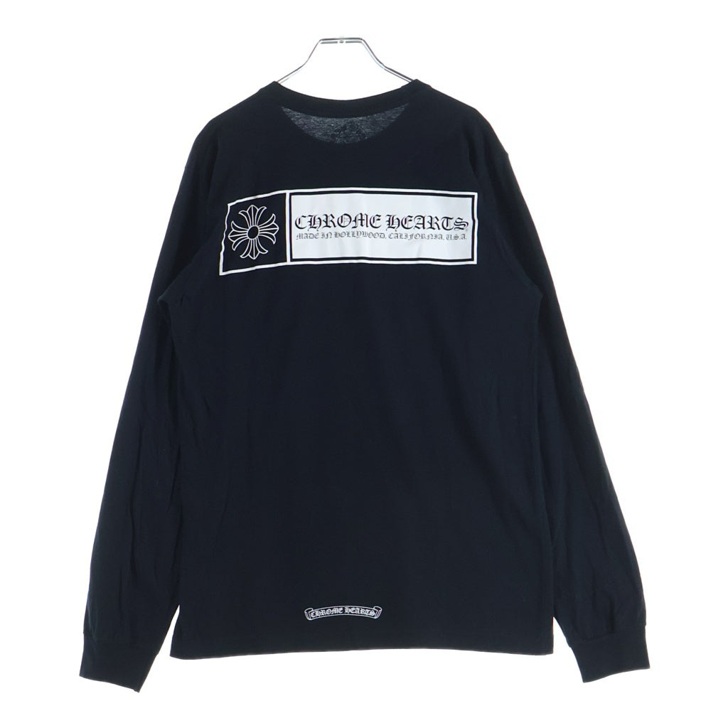 CHROME HEARTS(クロムハーツ) CH PLS L/S TEE CHプラス バックロゴプリント ロングスリーブ 長袖 ポケットTシャツ カットソー ブラック