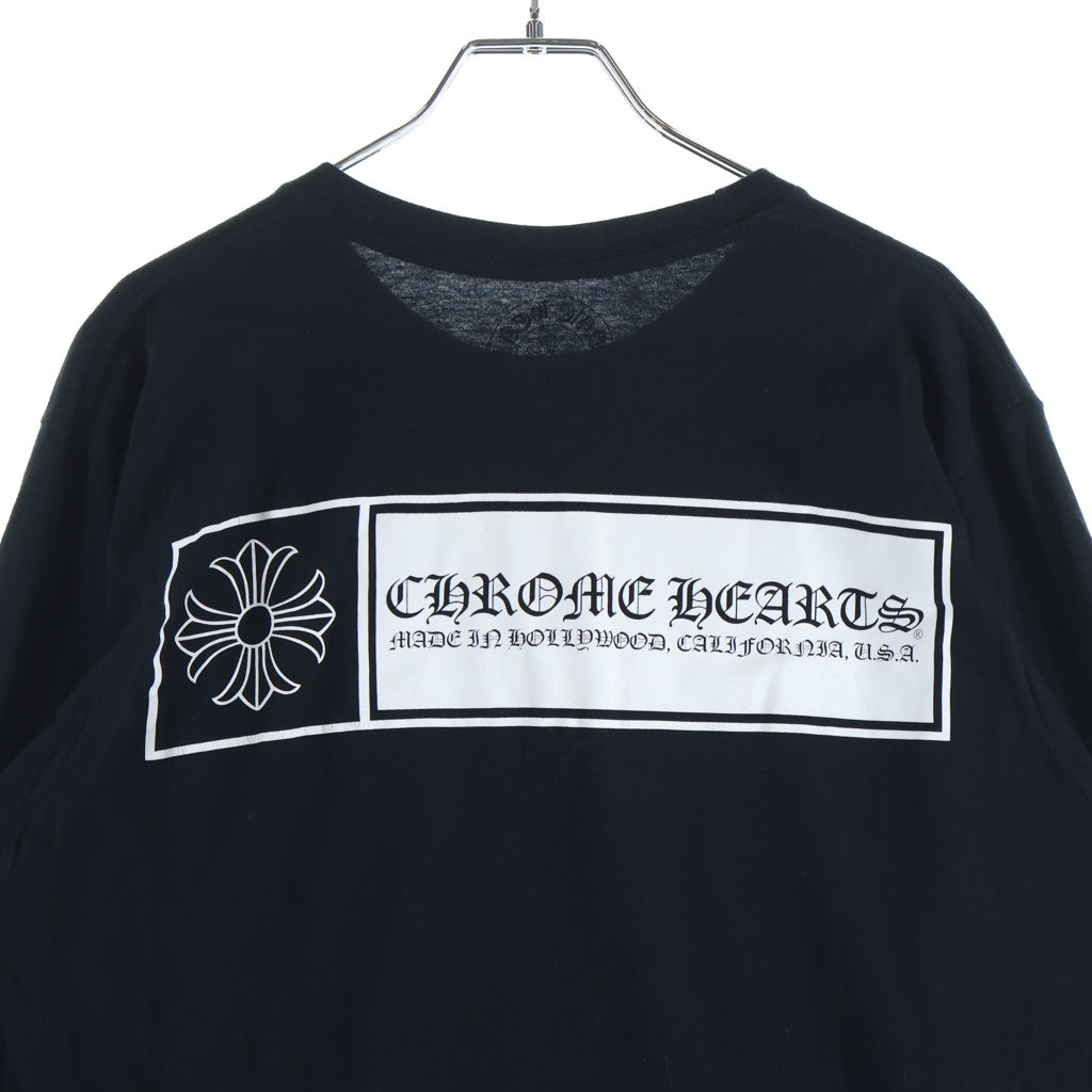 CHROME HEARTS(クロムハーツ) CH PLS L/S TEE CHプラス バックロゴプリント ロングスリーブ 長袖 ポケットTシャツ カットソー ブラック