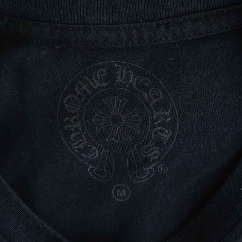 CHROME HEARTS(クロムハーツ) CH PLS L/S TEE CHプラス バックロゴプリント ロングスリーブ 長袖 ポケットTシャツ カットソー ブラック